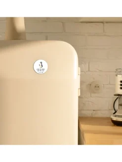 magnet Pinguin Marienkäfer mit Spruch in Weiß