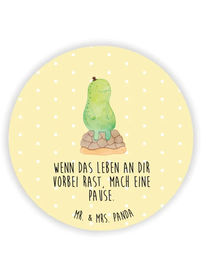 magnet Schildkröte Pause mit Spruch in Gelb Pastell