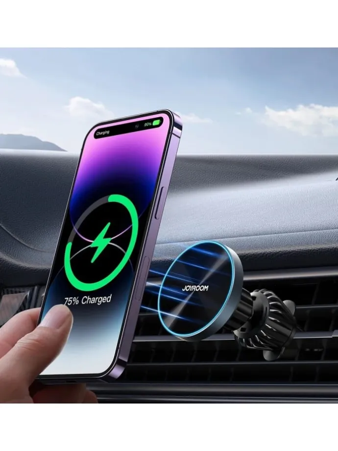 Magnetische Autohalterung 15W kabelloses Ladegerät für Lüftungsschlitze