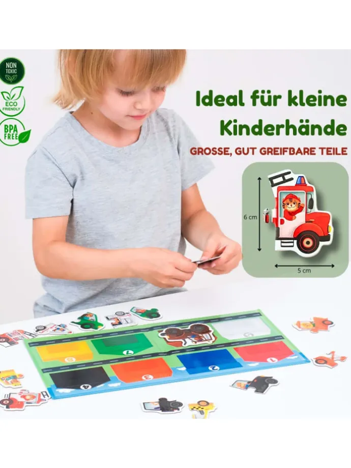 Magnetpuzzle Ordnen nach Farben 16 Teile, Magnet Puzzles ab 2 Jahren