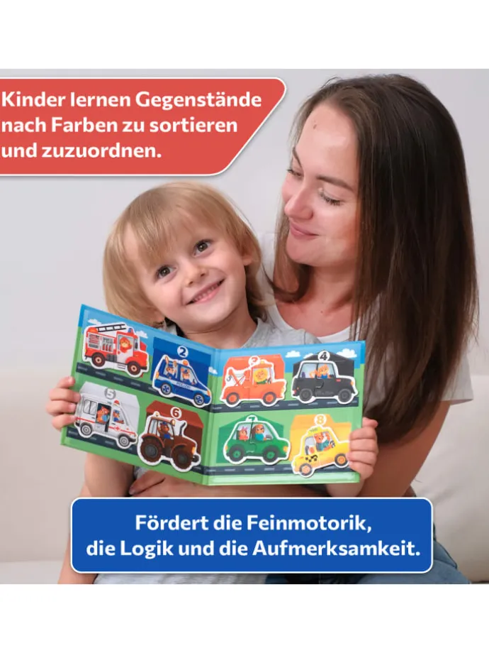 Magnetpuzzle Ordnen nach Farben 16 Teile, Magnet Puzzles ab 2 Jahren