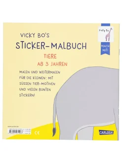 Malbuch "Vicky Bo's Sticker-Malbuch Tiere"