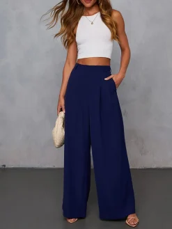 Marlenehose in Dunkelblau