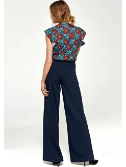 Marlenehose in Dunkelblau