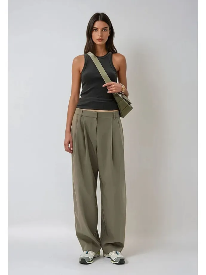 Marlenehose in Khaki