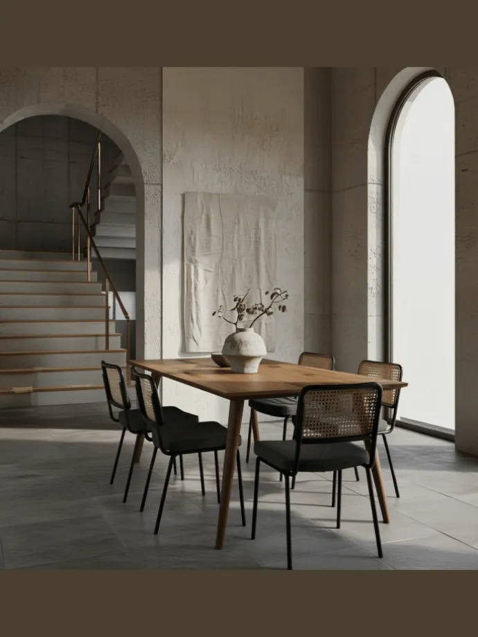 Massivholz Esstisch im Retro Landhausstil, handgefertigt, Sheesham-Holz