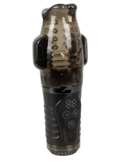 Masturbator Sucking Masturbator with Dual Vibration in schwarz
