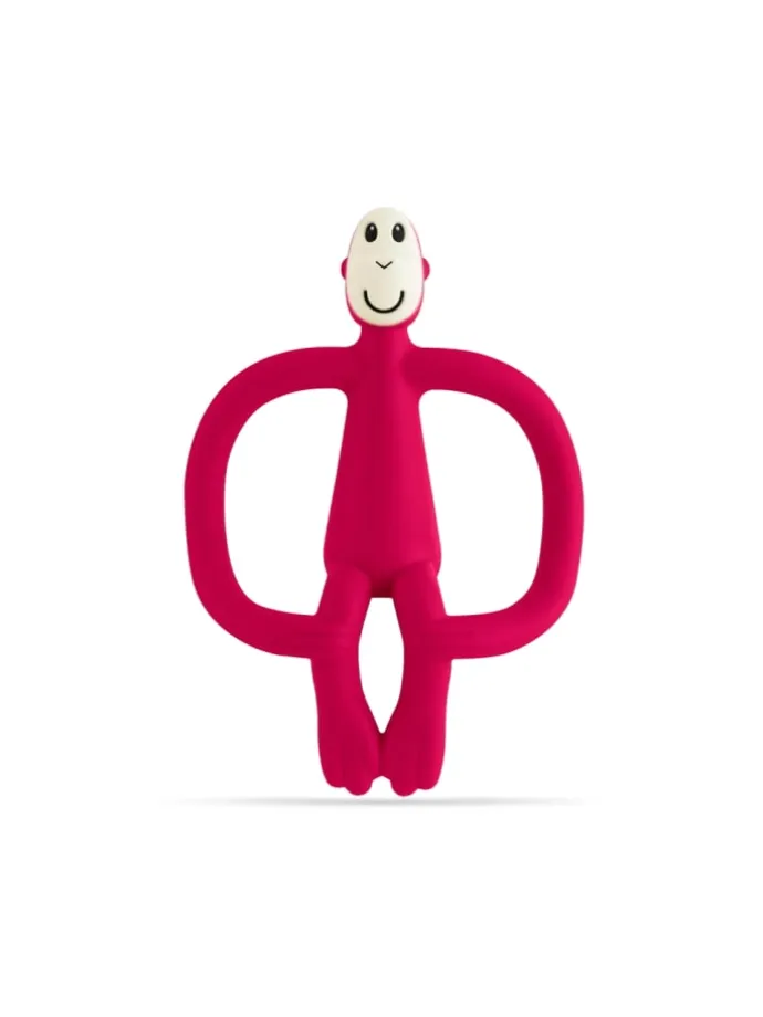 Matchstick Monkey Beißring / Zahnungshilfe Affe Original Rubinrot