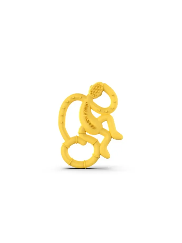 Matchstick Monkey Beißring / Zahnungshilfe Affe mini gelb