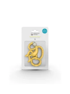 Matchstick Monkey Beißring / Zahnungshilfe Affe mini gelb