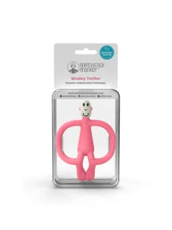 Matchstick Monkey Beißring / Zahnungshilfe Affe rosa