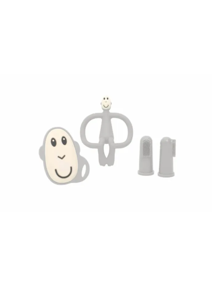 Matchstick Monkey Beißring / Zahnungshilfe Starter Set grau