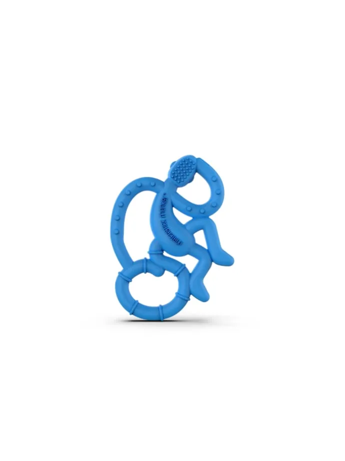 Matchstick Monkey Beißring / Zahnungshilfe Affe mini blau