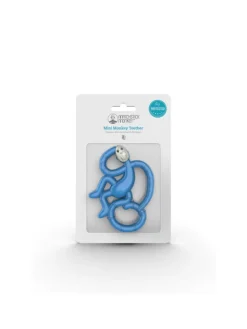 Matchstick Monkey Beißring / Zahnungshilfe Affe mini blau