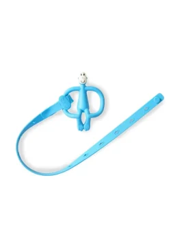 Matchstick Monkey Halteband zur Befestigung an Kinderwagen, Autositz, Stuhl blau