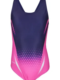Mädchen Badeanzug Chlorresistent Muscleback Wassersport in rosa