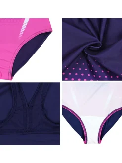 Mädchen Badeanzug Chlorresistent Muscleback Wassersport in rosa