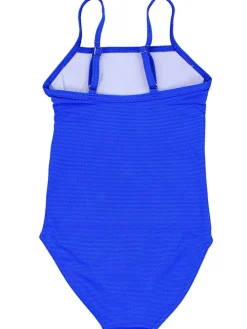 Mädchen Badeanzug mit Spaghettiträgern in blau