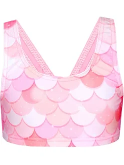 Mädchen Sport Bikini Racerback Bustier & Bikinislip in rosa