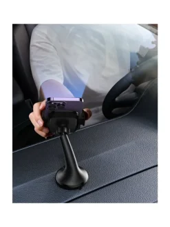 Mechanische Autohalterung universal für Telefon am Cockpit/Fenster schwarz