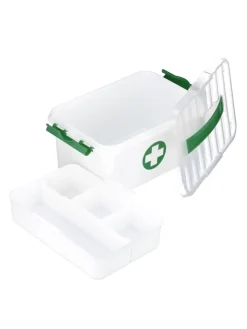 Medizinbox in Weiß/ Grün