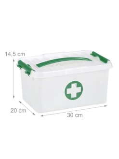 Medizinbox in Weiß/ Grün