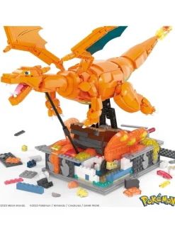Mega Pokémon Glurak Actionfigur 1664 Teile bewegliche Figur 28 cm 12+