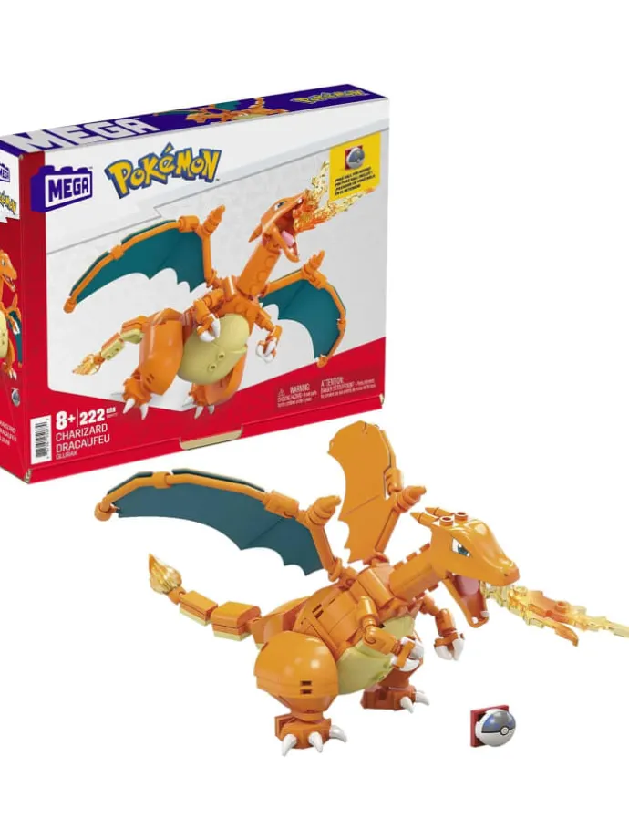 Mega Pokémon Glurak Figur zum Zusammenbauen 223 tlg. beweglich Actionfigur 6+