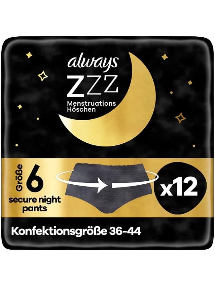 Menstruationshöschen "Zzzs Einweg-Höchen Größe 36-44", 12 Stück