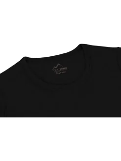 Merino Umstands-Langarm-Shirt Cambria in Schwarz