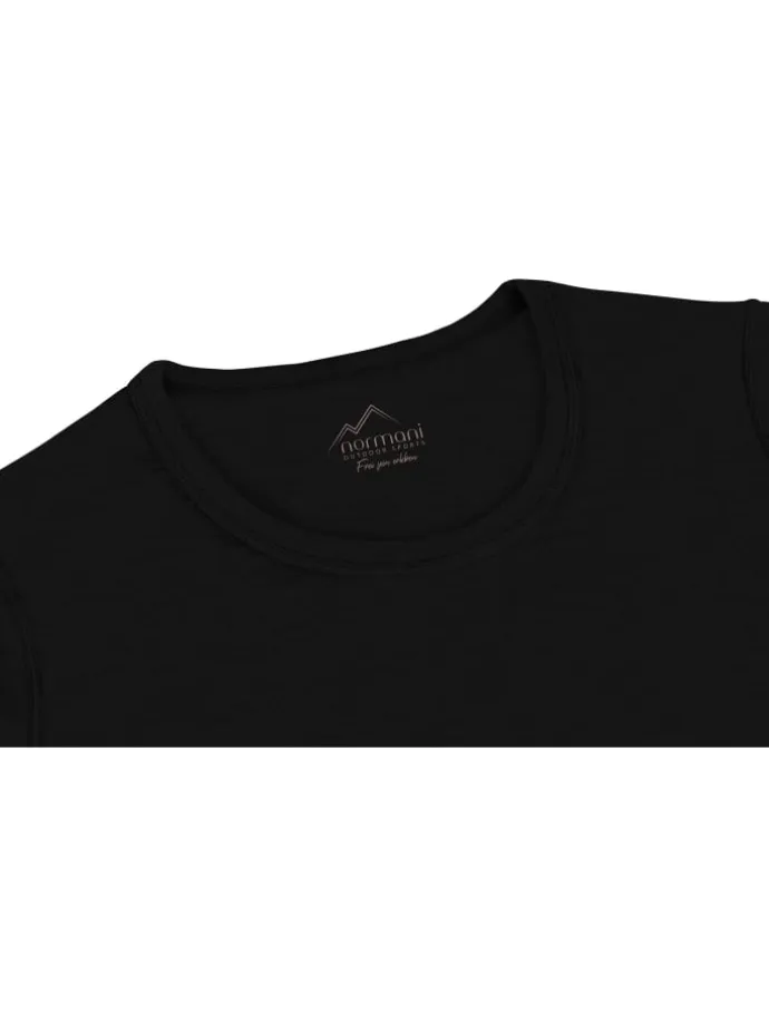 Merino Umstands-Langarm-Shirt Cambria in Schwarz