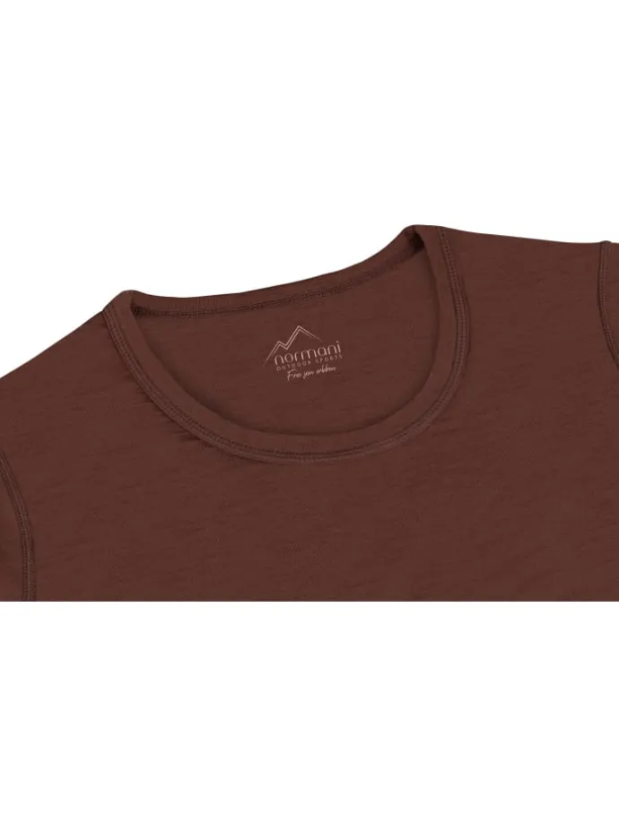 Merino Umstands-Langarm-Shirt Cambria in Braun