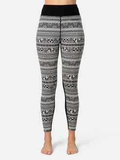Merinowoll-Thermounterhose "Tale" in Schwarz/ Grau