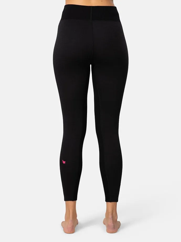 Merinowoll-Thermounterhose "Tale" in Schwarz/ Grau