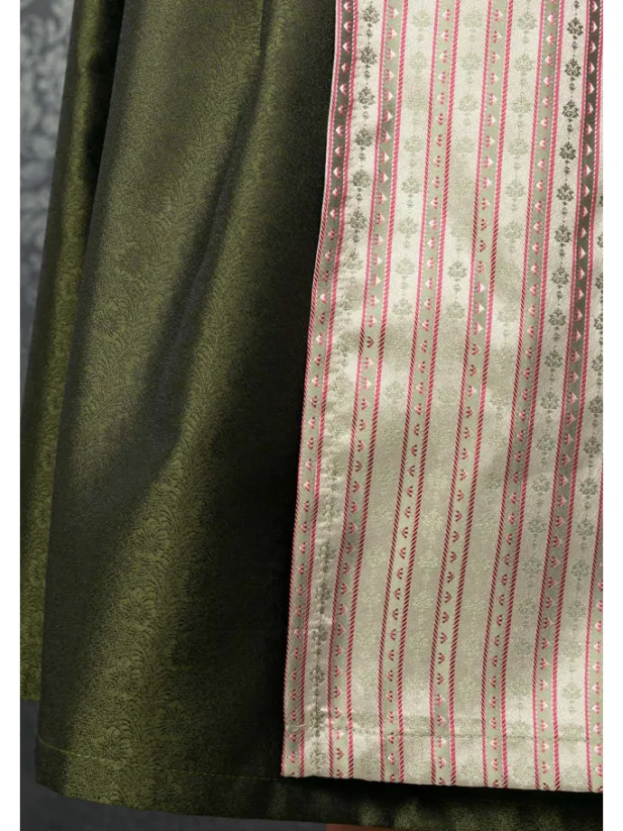 Midi Dirndl Adele in grün, rosé