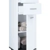 Midischrank Badmöbel Landos in Weiß / Anthrazit