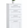Midischrank Schubladen Nilari 76 x 38 x 28 cm in Weiß