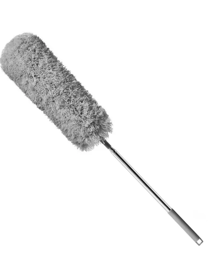 Mikrofaser Staubwedel mit Teleskopgriff in Grau