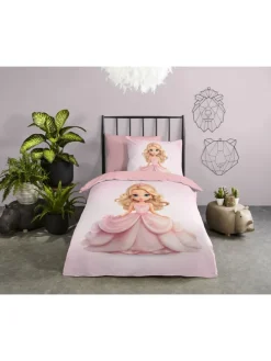 Mikrofaser-Bettwäsche-Set in Rosa