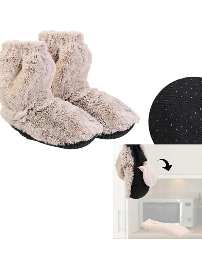 Mikrowellen-Fußwärmer in Beige