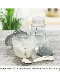 Milchpulverportionierer 4 Kammern - Grau in grau