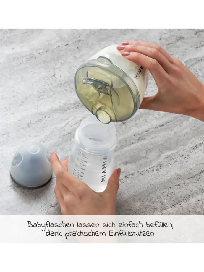 Milchpulverportionierer 4 Kammern - Grau in grau