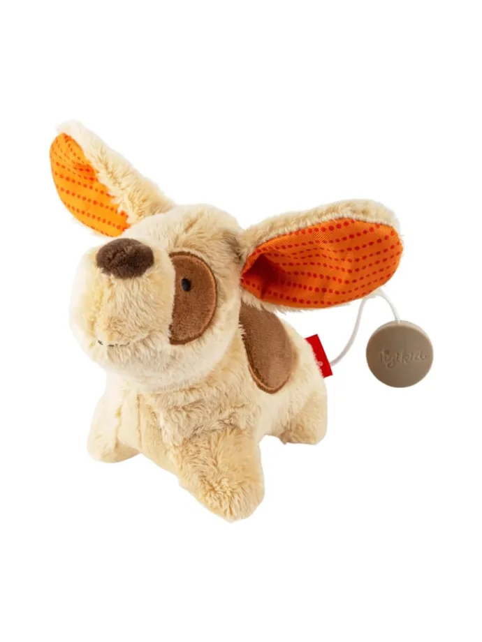 Mini Spieluhr Hund in beige