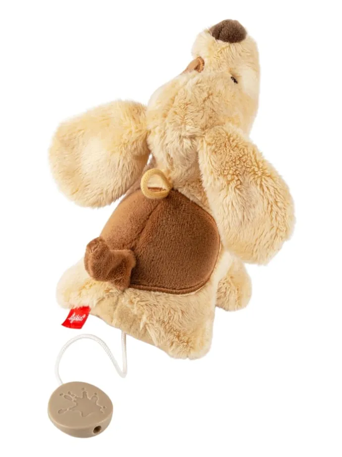 Mini Spieluhr Hund in beige