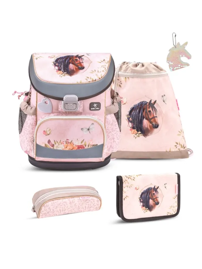 Mini-Fit Horse Chestnut Schulranzen Set 5-teilig mit extra Schlüsselanhänger