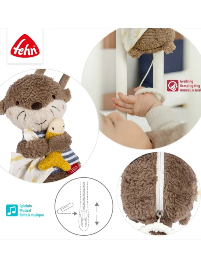 Mini-Spieluhr 20 cm - Otter in braun,bunt