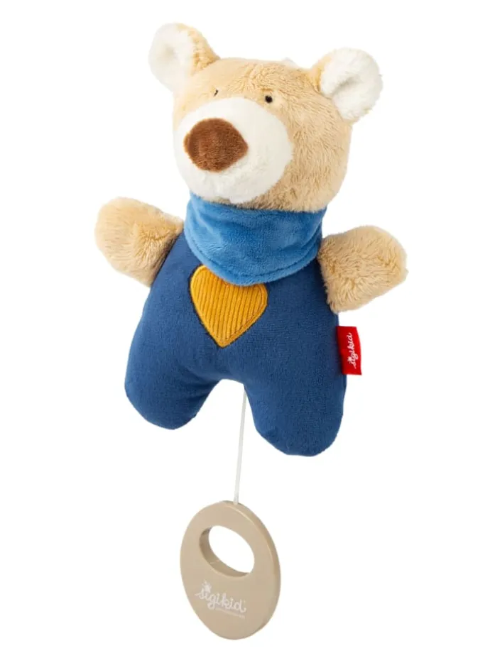 Mini-Spieluhr Bär in dunkelblau