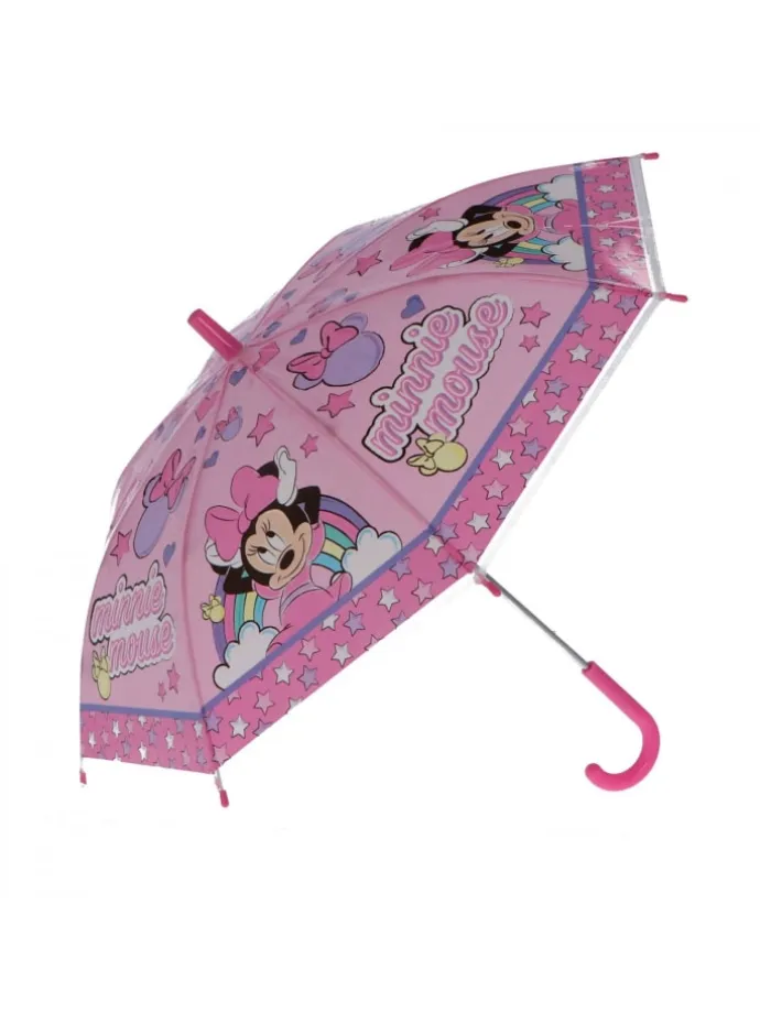 Minnie Maus Kinder Regenschirm für Mädchen 68 cm Durchmesser in Rosa