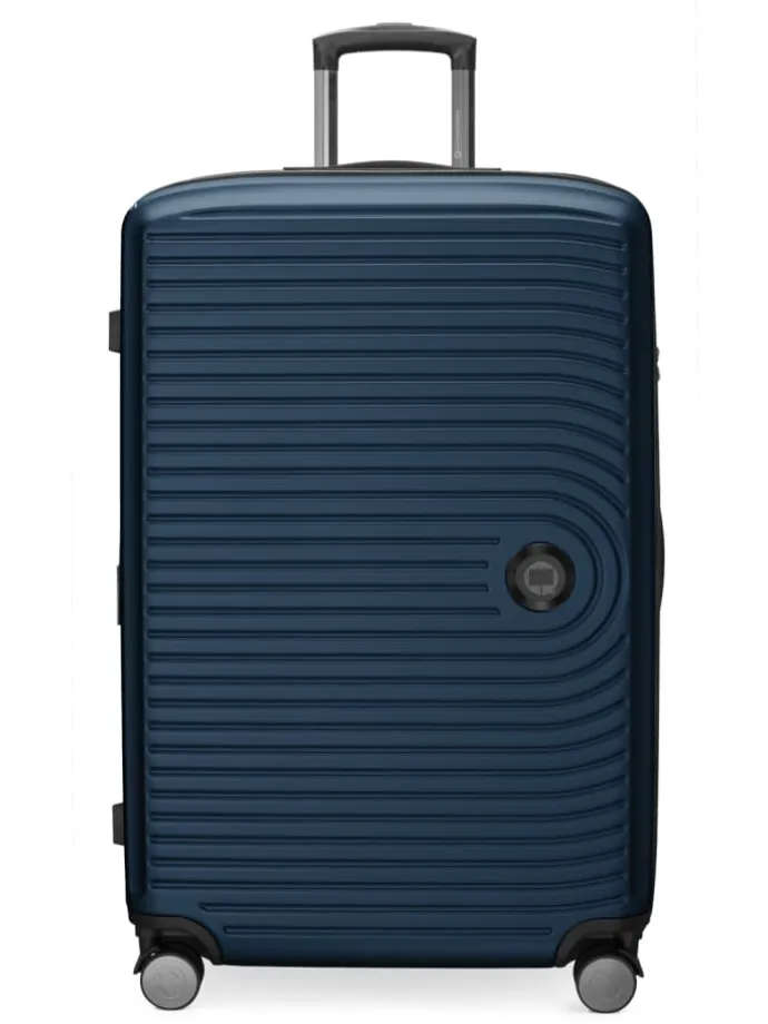 Mitte - Großer Reisekoffer Trolley 77cm XXL Erweiterung TSA 130L in Dunkelblau