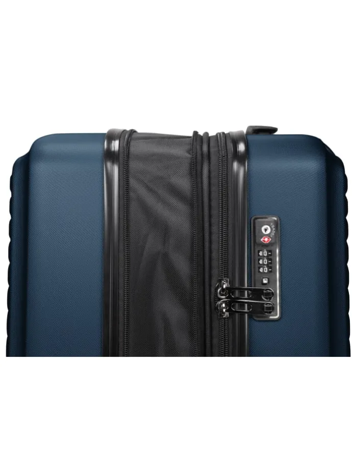 Mitte - Großer Reisekoffer Trolley 77cm XXL Erweiterung TSA 130L in Dunkelblau